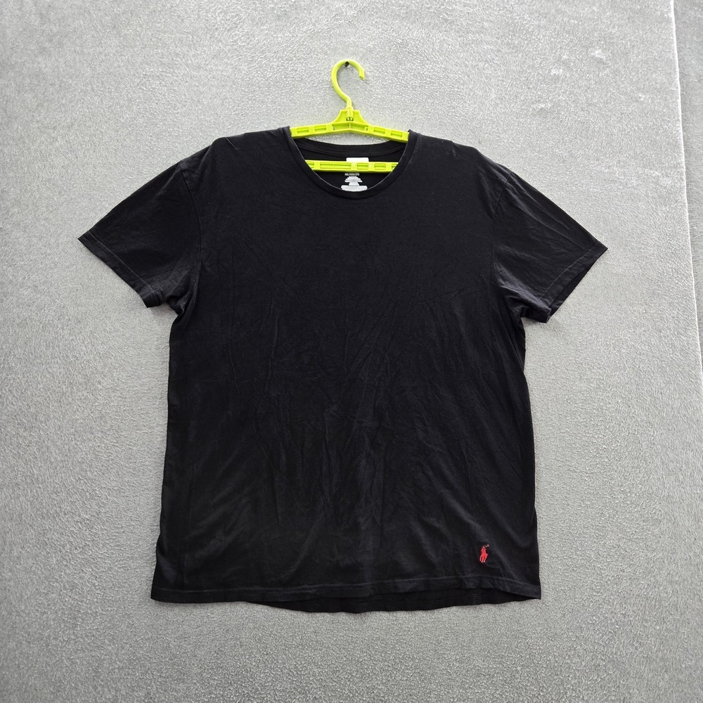 Polo Ralph Lauren Men Shirt 2XL/2XG/2TG Black Embroidered Logo Classic Short